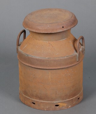 A South Coast Dairies Ltd Eastbourne lidded milk churn 46cm h x 38cm diam. 