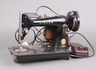 A Singer Sewing Motor sewing machine, serial no. K10497187 (missing section by bobbin) 