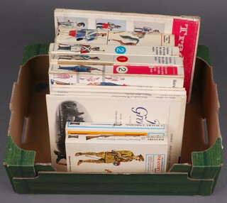 A collection of books relating to military uniforms and collecting toy soldiers 
