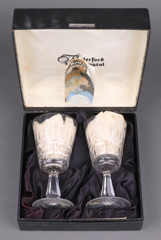 A pair of Waterford Crystal goblets boxed