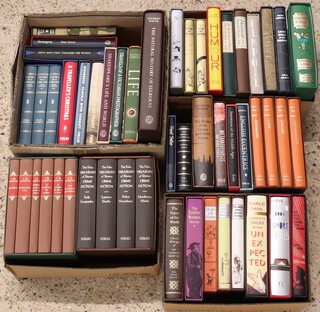 Five small boxes of Folio Society books 