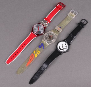 A Swatch Sydney 2000 Olympic Games wristwatch together with 2 others  (all show signs of wear)