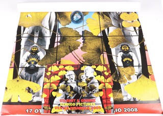 Gilbert (Prousch) and George (Passmore) (British 20th/21st century) Poster, signed, "British Pavilion Grinkgo Pictures" Biennale 2005, print, 97cm by 69cm, unframed together with a British Council Catalogue, signed 