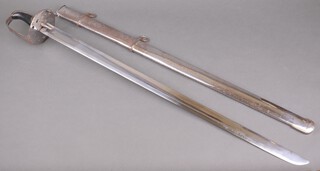 A reproduction 1796 heavy cavalry sword and scabbard (same sword as used in the TV series Sharpe of the 95th rivals) 