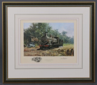 David Shepherd OBE FRSA, a signed limited edition coloured print "Zambezi Sawmills Railway" 11cm x 36cm  