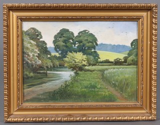 W Tafe, oil on board "Denham Bucks" unsigned, 24cm x 35cm, contained in a gilt frame 