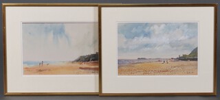 Alan Oliver, a pair of watercolours "Cromer Beach and Norfolk Beach" signed and dated '86, 23cm x 35cm 