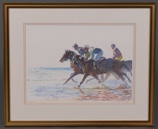 D M Dent, limited edition coloured print "Rip Tide" no.42/850 30cm x 40cm 