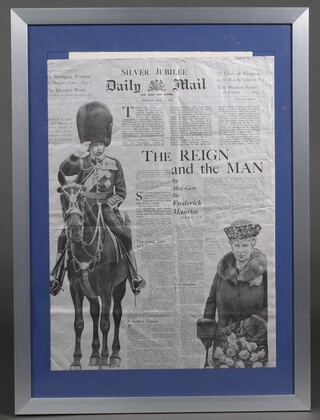6th May 1935, a Daily Mail Silver Jubilee edition newspaper, framed 56cm x 42cm 