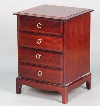A Stag mahogany pedestal chest of 4 drawers 71cm h x 53cm w x 46cm d 