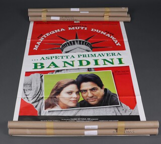 A collection of 1980's film posters together with a collection of Senior Service cigarette cards 