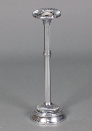 Ianthe, an Art Deco chrome pedestal ashtray 48cm h  
