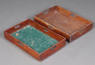 A pair of 19th Century mahogany butler's trays 10cm h x 59cm w x 38cm d