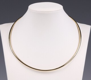 Milros, an Italian yellow gold, marked 14k necklet, approx. 16cm, 19 grams 