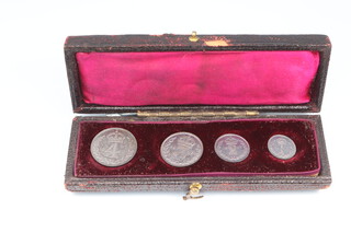A Victoria 1897 Maundy coin set in original fitted case 