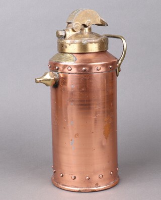 A 1923 Type C copper and brass fire extinguisher 35cm 