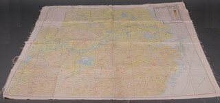 A silk escape and evasion map, sheet number 44/0 S. Honan, N. Hunan, S. Kiangsu 85cm x 101cm 