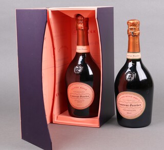 Two 750ml bottles Laurent-Perrier cuvee rose brut Champagne, one in presentation box 