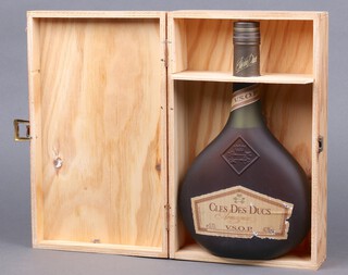 A 70cl bottle of Cles Des Ducs Armagnac V.S.O.P. with wooden presentation case 