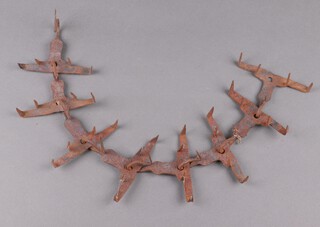 A 19th Century metal 8 section lark roaster 57cm