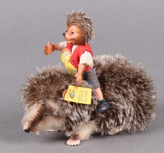 Steiff, a figure of Joggi hedgehog 11cm together with a Steiff figure of Mecki 8cm 