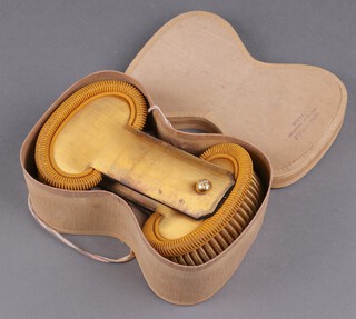 A pair of French gilt bullion epaulettes in original shaped box marked Charles Stelzle