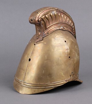A French brass cavalry helmet 