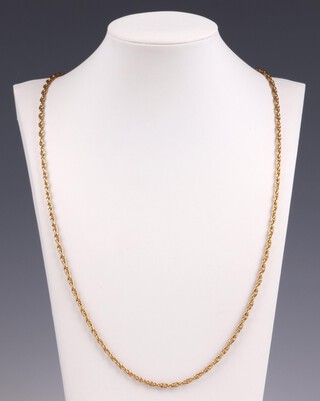 A 9ct yellow gold multi link chain, 31cm, 11.9 grams 