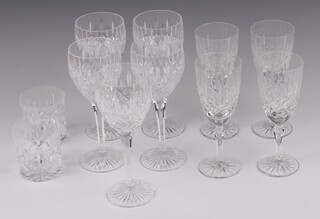 Four Edinburgh Crystal wine glasses, 2 ditto tumbrels and 5 Stewart Crystal hock glasses 