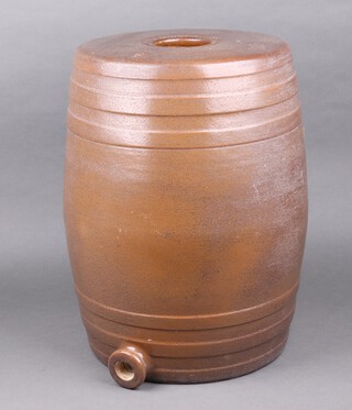 A Royal Doulton brown glazed barrel 52cm x 34cm 