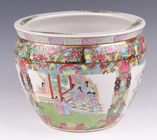A 20th Century Canton fish bowl 27cm 