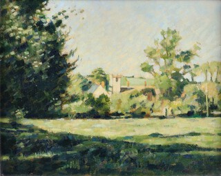 **Michael Bowman (British, b.1943), "Deepening shadows, Stratton", oil on canvas, signed and dated "85 recto, titled label verso, 19cm x 24cm, within a gilt frame.**Please note Artists Resale Rights may be payable upon this lot	