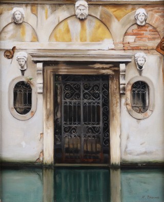 **Helena Broome (British, b.1969), Venetian Doorway, oil on canvas, signed, 29cm x 23cm, within a stained wood and gilt frame.**Please note Artists Resale Rights may be payable upon this lot