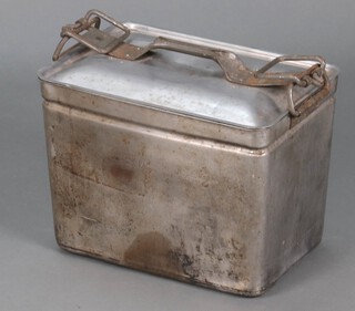 Firth Vickers, a rectangular military twin handled hay box 30cm h x 41cm w x 27cm d 