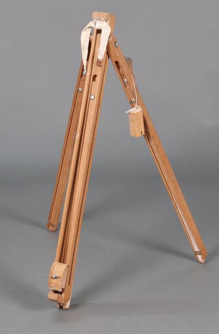 A beech framed artists easel 