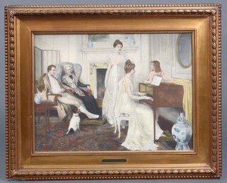 A coloured print "Loves Old Sweet Song" 39cm x 52cm in a decorative gilt frame 