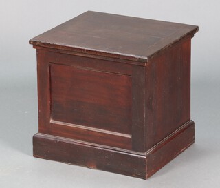 A 19th Century mahogany commode converted to a box 34cm h x 47cm w x 43cm d