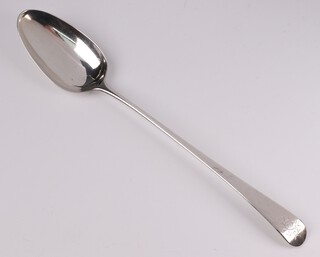 A George IV silver Old English pattern basting spoon London 1823, makers marks rubbed, 85 grams 