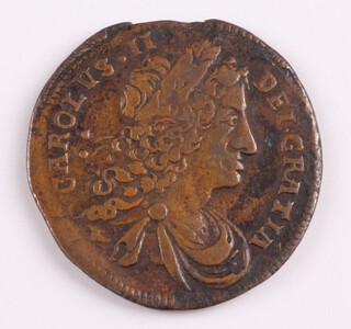 A Charles II Irish half penny, dated 1684 