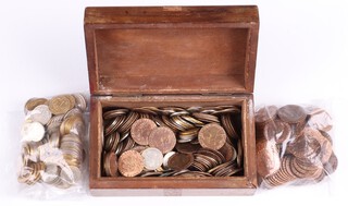 A large collection of Victorian and later gaming tokens to include replicas of half guineas, gold and silver coloured 1 Heller Austrian coins 