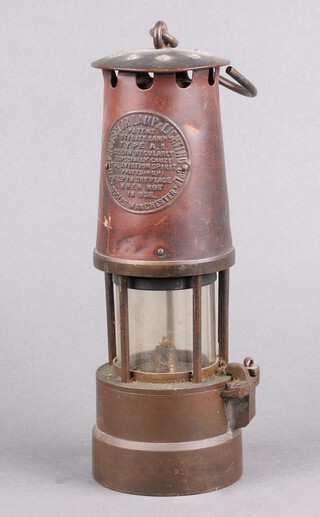 Eccles Manchester "The Protector" miners safety lamp 24cm 