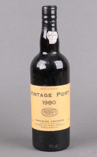 A bottle of 1980 Borges Porto vintage port 