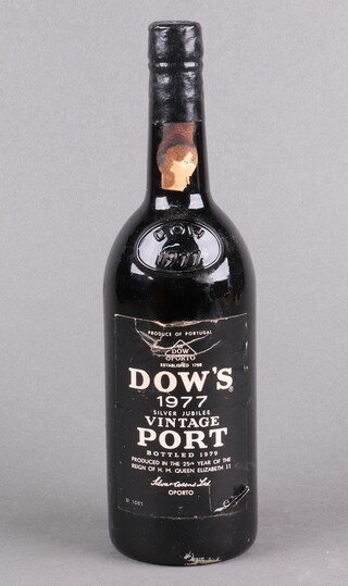 A bottle of 1977 Dow's Silver Jubilee Vintage port 