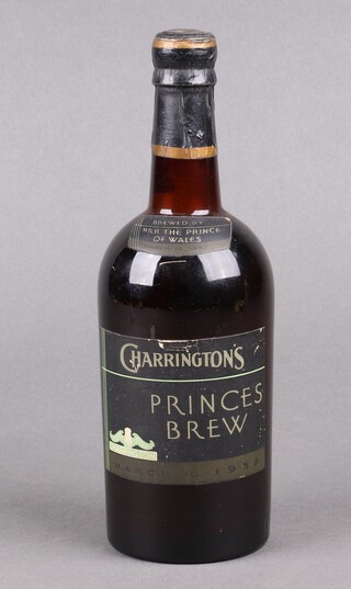 A bottle of Charrington's Princes Brew Celebration Ale, marked March 15th 1932