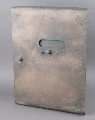 A First World War German iron snipers shield 58cm x 45cm 