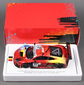 A Spark Audi R8 LMS GT3 - Audi Sport Team Attempto Racing - SPA 24 hour 2021 model racing car, in presentation box 