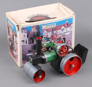 A Mamod S.R. a model steam roller complete with burner and steering column, boxed 
