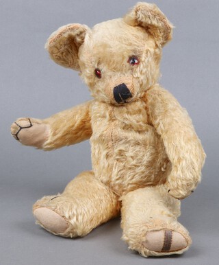A 1940's mohair teddybear with articulated limbs 35cm 