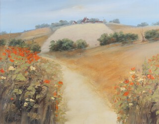 George Craig Spence (British, b.1931), "Hillside, Perth Scotland", oil on paper, signed recto, titled verso, 37cm x 46cm, within a gilt frame.