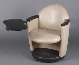 A Brayton tub back chair incorporating a tray 82cm h x 69cm w x 50cm d 